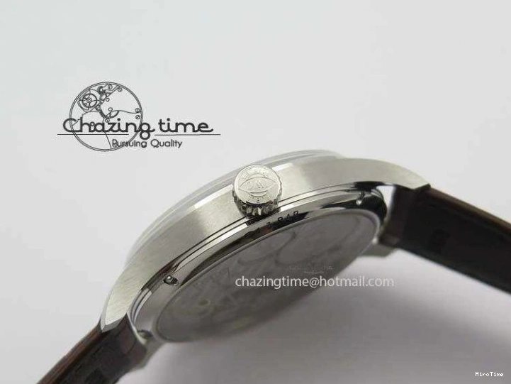 MIROTIME 0427 Sustainable Portuguese IW5444 SS White Dial RG Numbers On Brown Leather Strap A 7256